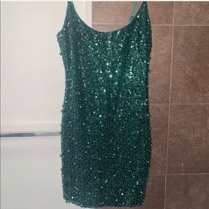 Oh Polly Crystal Sequin Embellished Mini Dress